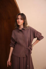 Gömlek Yakalı Şık Modern Etekli Takım