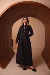 İpeksi Cupra Dokulu Belden Kuşaklı Elbise