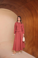 Beli Pile Detaylı Yazlık Zara Odesa Cupra Etekli Takım