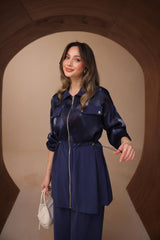 Belden Bağlamalı İthal Flamlı Liena Kumaş Etekli Takım