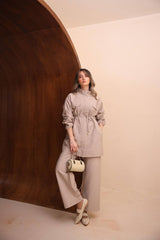 Safari Stil Zara Cupra Pantolonlu Takım