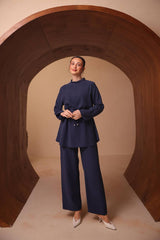 Işıltılı Taş İşlemeli Verev Dokulu İkili Takım