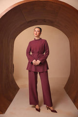 Işıltılı Taş İşlemeli Verev Dokulu İkili Takım