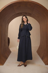 Asimetrik Kesim Belden Bağlamalı Yazlık Zara Odesa Cupra Etekli Takım