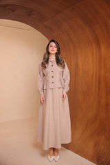 Beli Pile Detaylı Yazlık Zara Odesa Cupra Etekli Takım