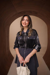 Belden Bağlamalı İthal Flamlı Liena Kumaş Etekli Takım