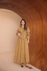 Beli Pile Detaylı Yazlık Zara Odesa Cupra Etekli Takım