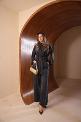 Mat Parlaklık "Elite" İpek Cupra Pantolonlu Takım