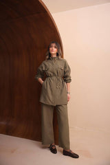 Safari Stil Zara Cupra Pantolonlu Takım