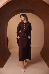 İpeksi Cupra Dokulu Belden Kuşaklı Elbise