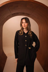 Asimetrik Kesim Çilek Kumaş İkili Takım