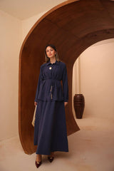 Beli Kuşaklı Modern Kesim Etekli Takım