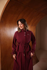 Hakim Yaka Modal Kumaş Etekli Takım