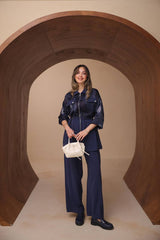 Belden Bağlamalı İthal Flamlı Liena Kumaş Etekli Takım