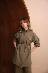 Safari Stil Zara Cupra Pantolonlu Takım