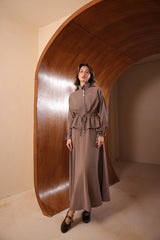 Hakim Yaka Modal Kumaş Etekli Takım