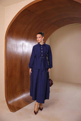 Kırışmaz Çilek Kumaş Fırfırlı ve Kemerli Etekli Takım