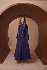 Modal Dokulu Kapüşonlu Sportif Etekli Takım